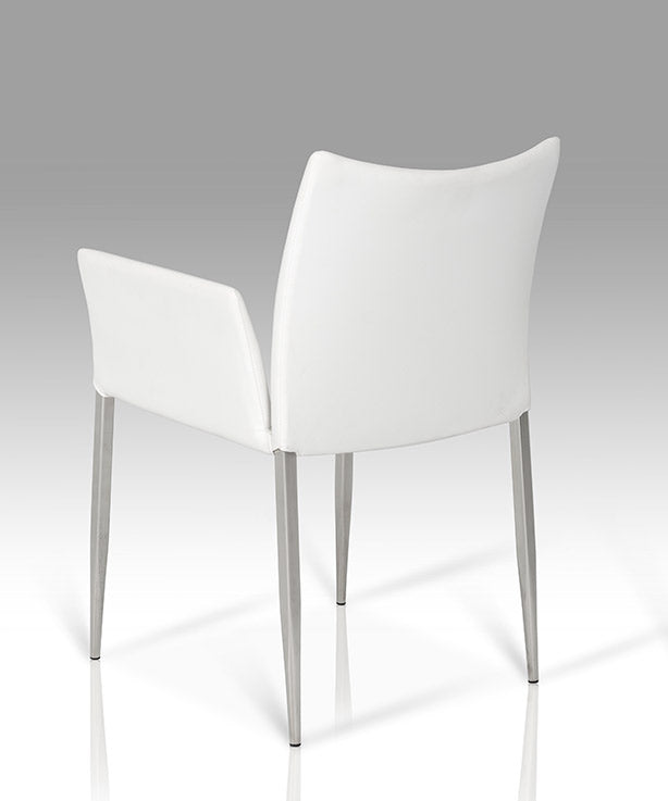 Modrest Avril Modern White Leatherette Dining Chair