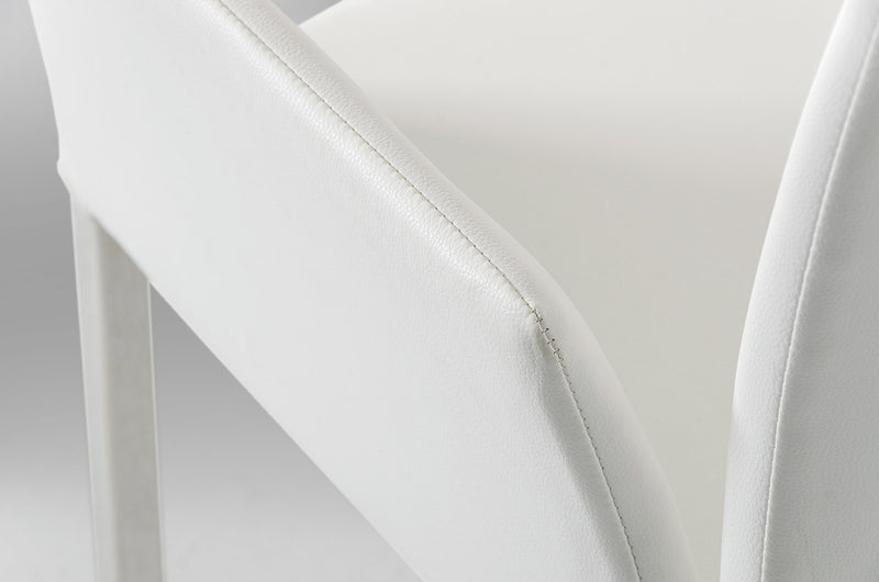 Modrest Avril Modern White Leatherette Dining Chair