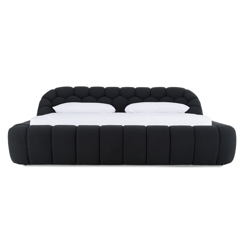 Divani Casa Yolonda - Modern Black Fabric Bed