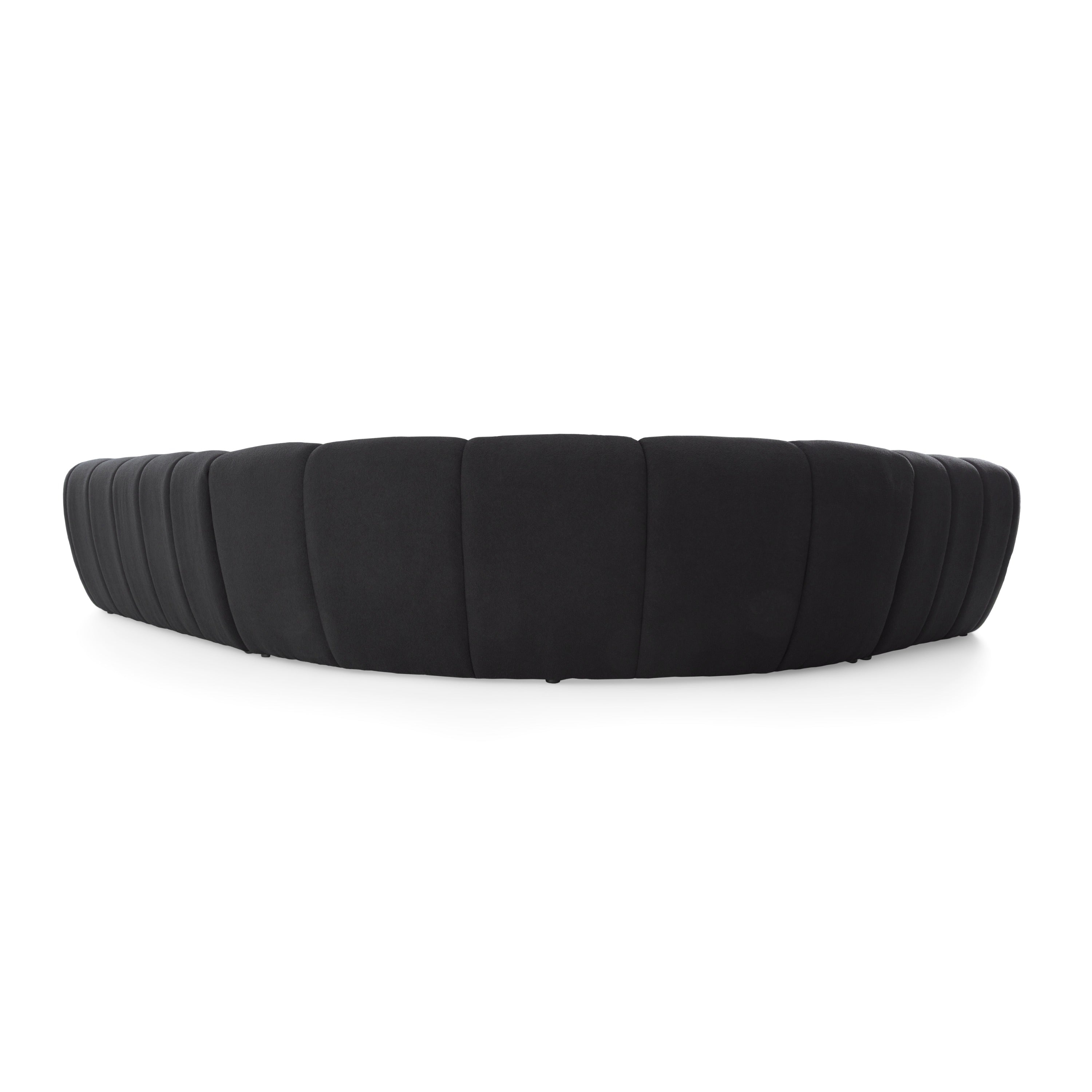 Divani Casa Yolonda - Black Fabric Sectional Sofa