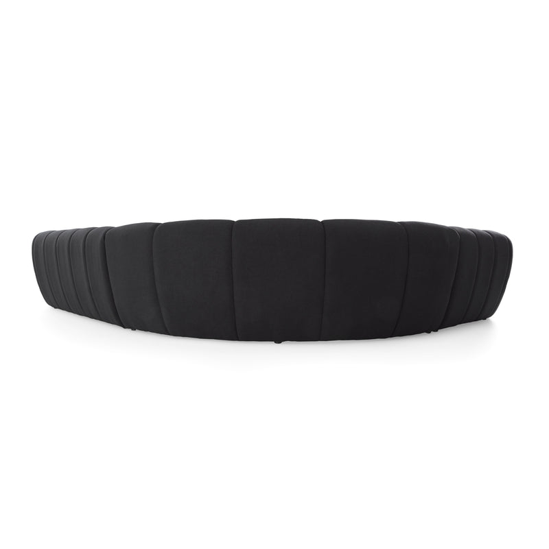Divani Casa Yolonda - Black Fabric Sectional Sofa