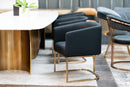 Modrest Yukon - Modern Black & Antique Brass Dining Chair