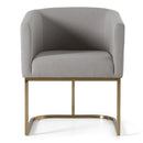 Modrest Yukon - Modern Light Grey Fabric Dining Chair