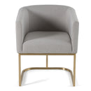 Modrest Yukon - Modern Light Grey Fabric Dining Chair