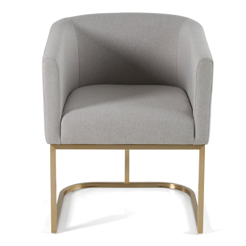 Modrest Yukon - Modern Light Grey Fabric Dining Chair