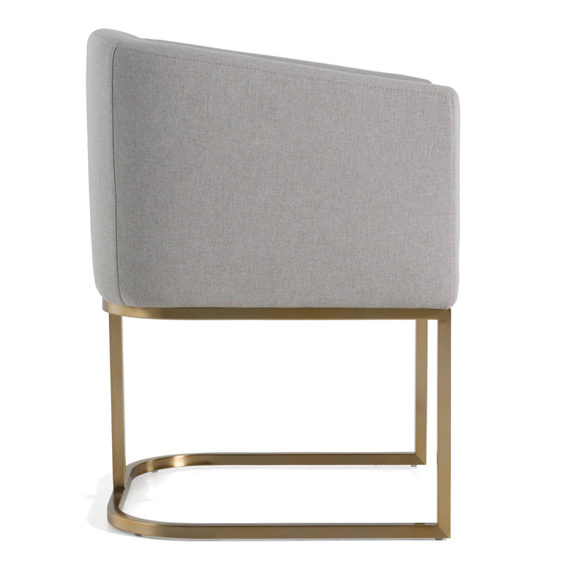 Modrest Yukon - Modern Light Grey Fabric Dining Chair