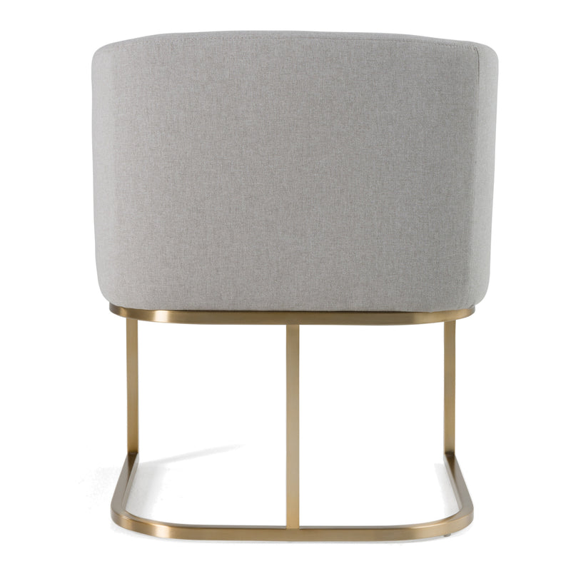 Modrest Yukon - Modern Light Grey Fabric Dining Chair