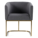 Modrest Yukon - Modern Dark Grey Fabric Dining Chair