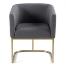 Modrest Yukon - Modern Dark Grey Fabric Dining Chair