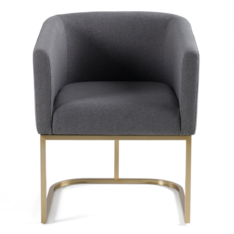 Modrest Yukon - Modern Dark Grey Fabric Dining Chair