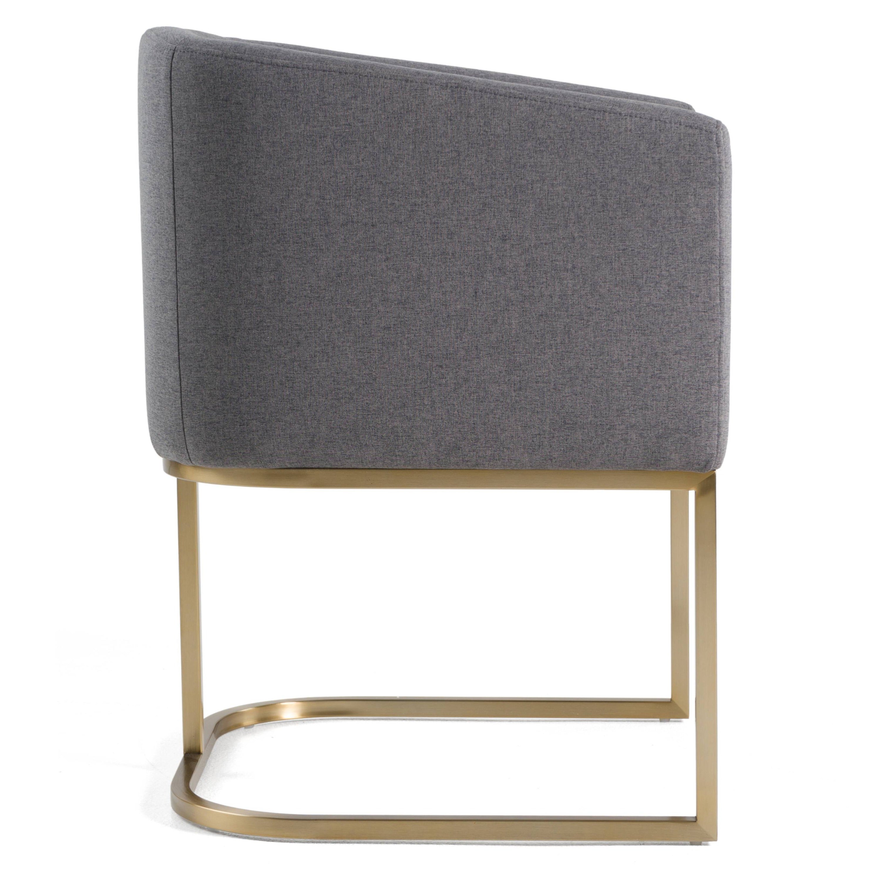 Modrest Yukon - Modern Dark Grey Fabric Dining Chair