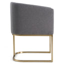 Modrest Yukon - Modern Dark Grey Fabric Dining Chair
