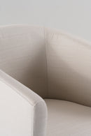 Modrest Yukon - Modern Off White Fabric & Brushed Brass Counter Chair