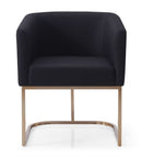Modrest Yukon - Modern Black & Antique Brass Dining Chair
