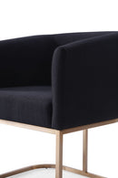 Modrest Yukon - Modern Black & Antique Brass Dining Chair