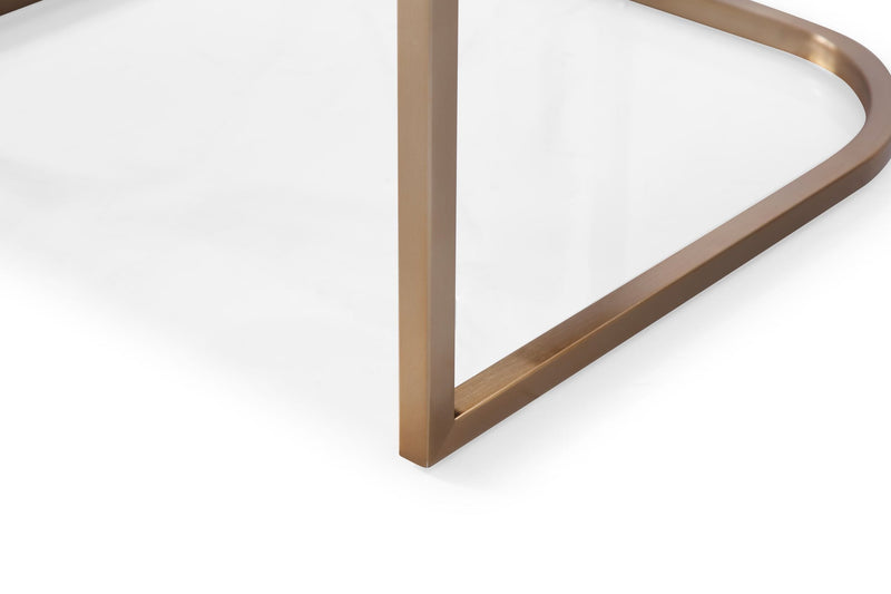 Modrest Yukon - Modern Black & Antique Brass Dining Chair