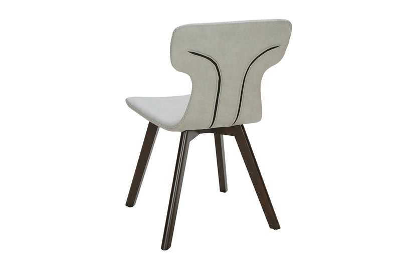 Zach - Modern Grey Eco-Leather Dining Chair (Set of 2)