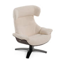 Modrest - Zahara Modern Beige Lounge Chair & Ottoman