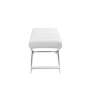 Modrest Xane - Contemporary White Vegan Leather Bench