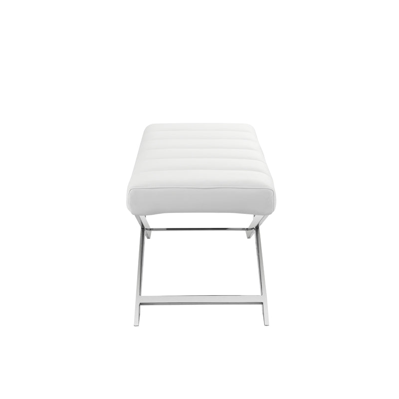 Modrest Xane - Contemporary White Vegan Leather Bench