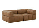 Divani Casa Everest - Modern Brown Leather Modular Corner Sectional Seat