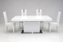 Zenith Modern White Extendable Dining Table